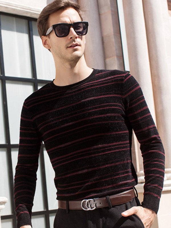 邦迪斯顿男装2021秋冬季黑色T恤