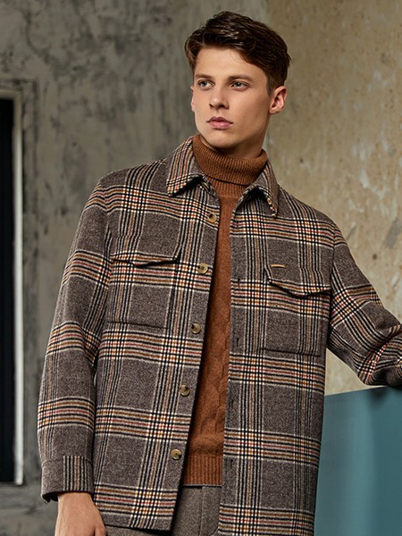 卡莱米路男装2021秋冬季灰色西装