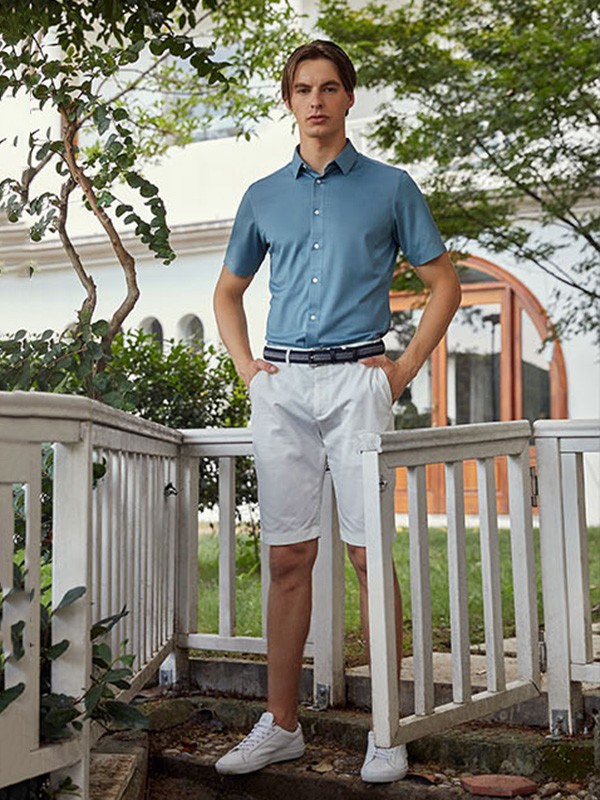 卡莱米路男装2022春夏季白色短裤