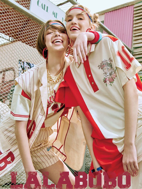 LALABOBO2022春夏季白色polo衫