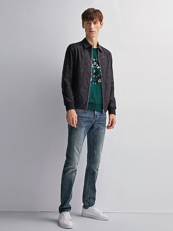 LOYOU2021秋冬季绿色T恤