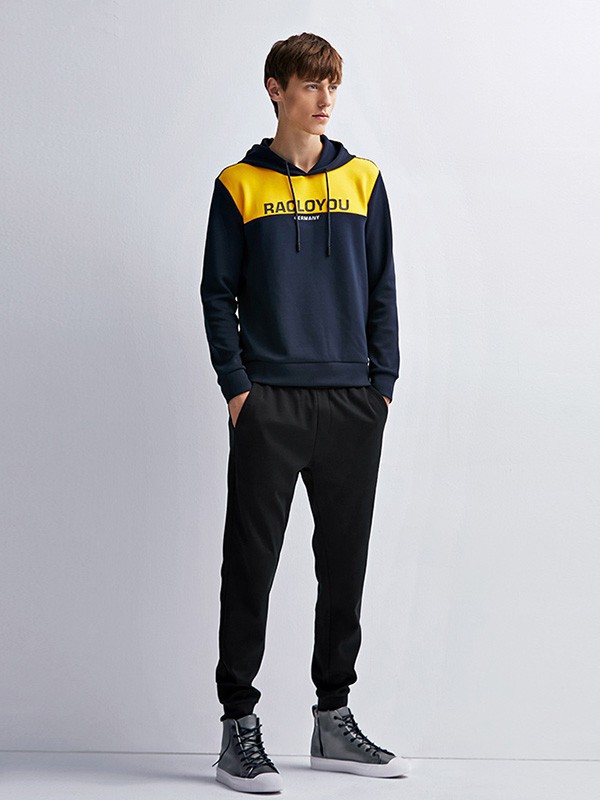 LOYOU2021秋冬季黑色长裤