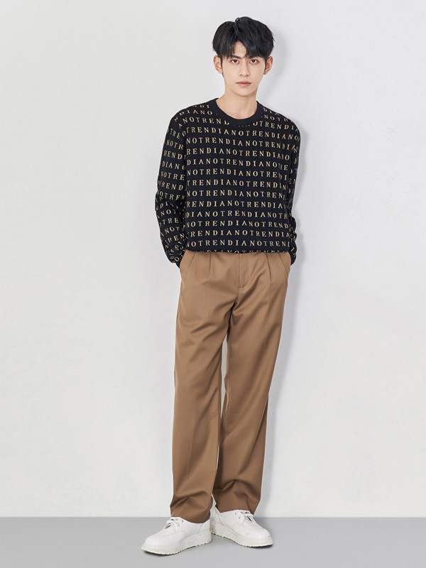 TRENDIANO2022春夏季黑色T恤