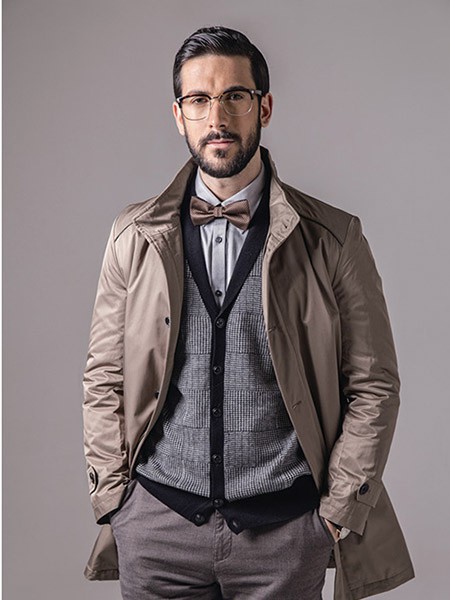 FKYM男装2021秋冬季卡其色风衣