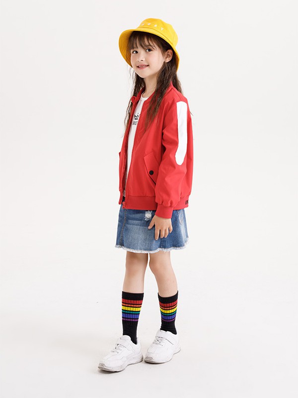 玛吉卡MAJAC童装2021秋冬季酒红色外套