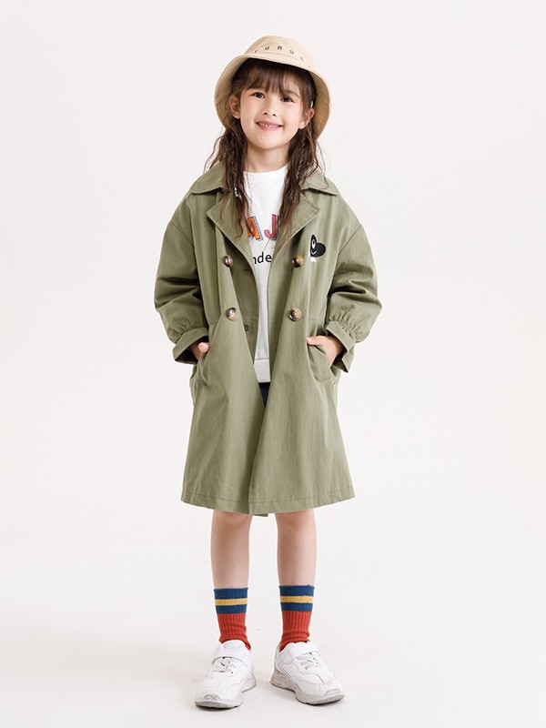 玛吉卡MAJAC童装2021秋冬季蓝色风衣