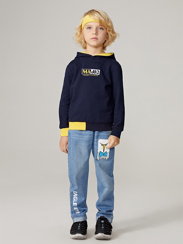 玛吉卡MAJAC童装2021秋冬季黑色T恤