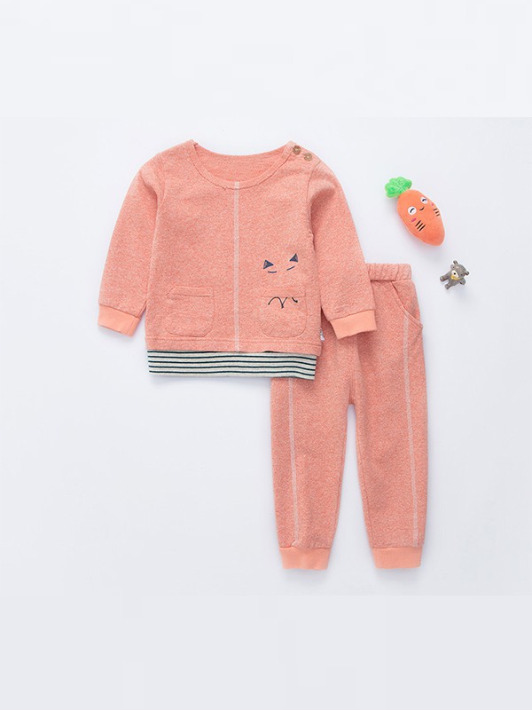 婴尚2021秋冬季橙色T恤