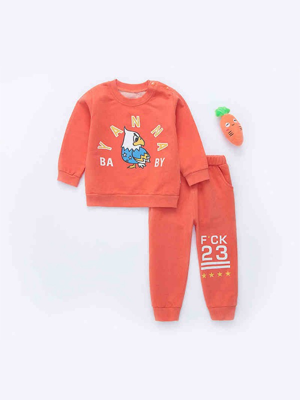 婴尚2021秋冬季橙色T恤