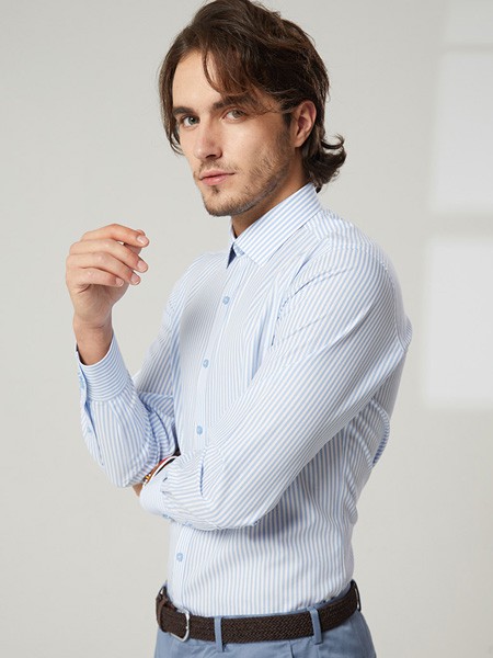 恺米切男装2022春夏季白色衬衫