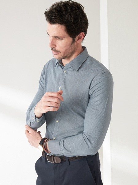 恺米切男装2022春夏季灰色衬衫