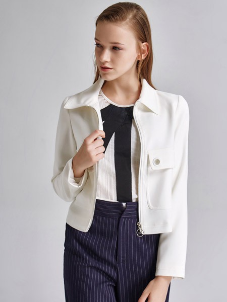 艾露伊女装2022春夏季白色外套