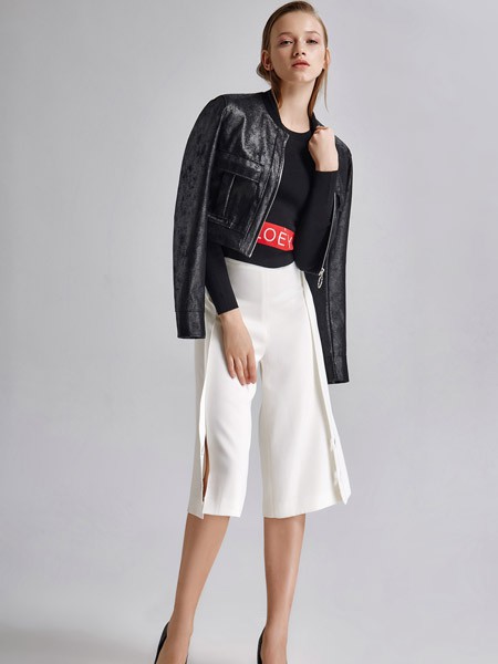 艾露伊女装2022春夏季白色五分裤