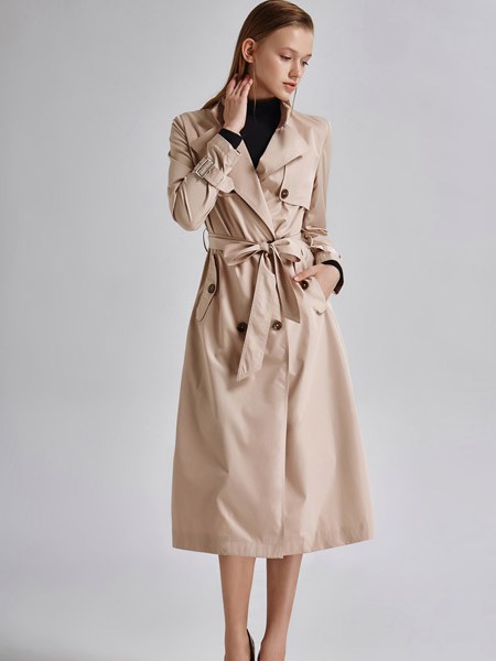 艾露伊女装2022春夏季卡其色风衣