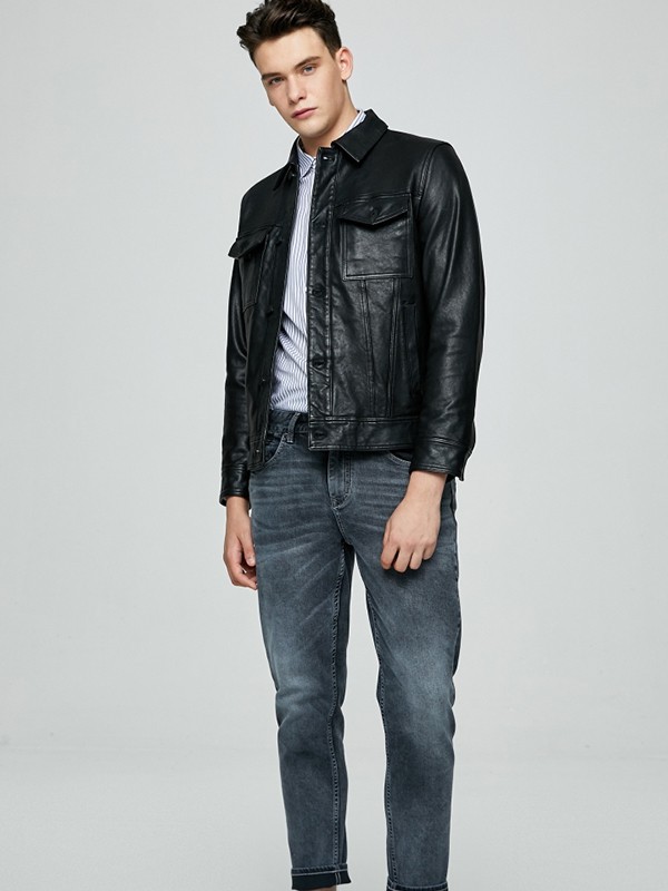 思莱德 休闲装2021秋冬季藏蓝色长裤