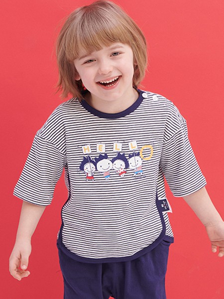 阿路和如 童装2022春夏季白色T恤