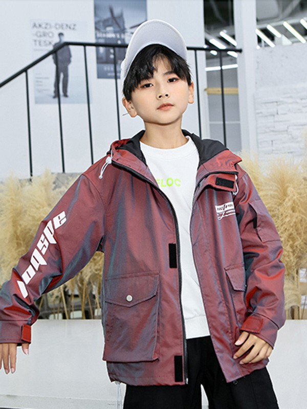 小奇象2021秋冬季酒红色派克服