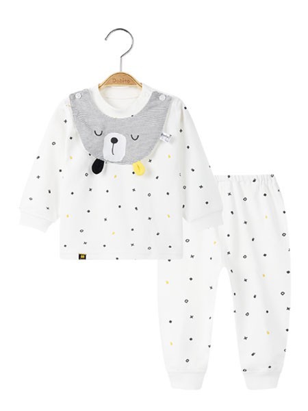 多比兔童装2022春夏季白色长裤