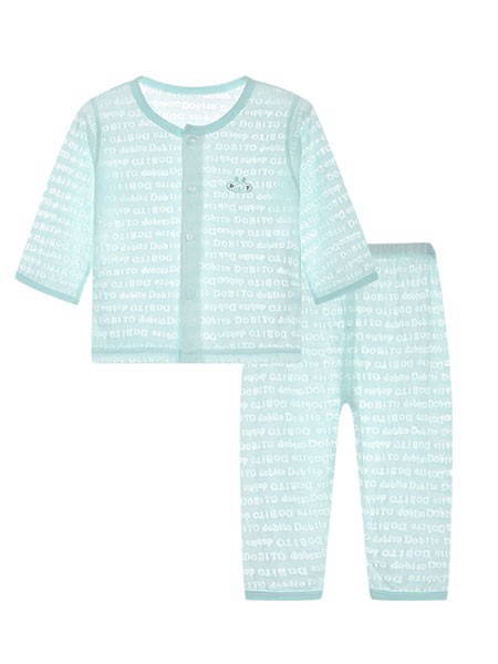 多比兔童装2022春夏季蓝色衬衫