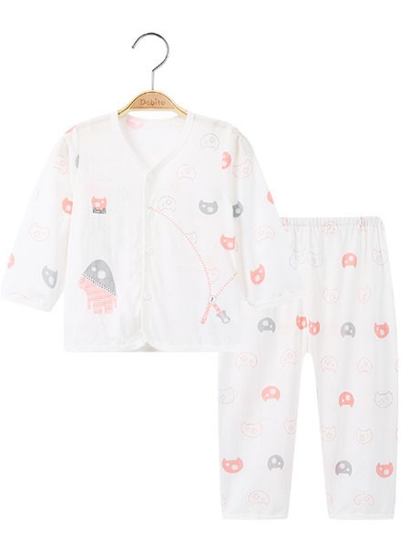 多比兔童装2022春夏季白色长裤