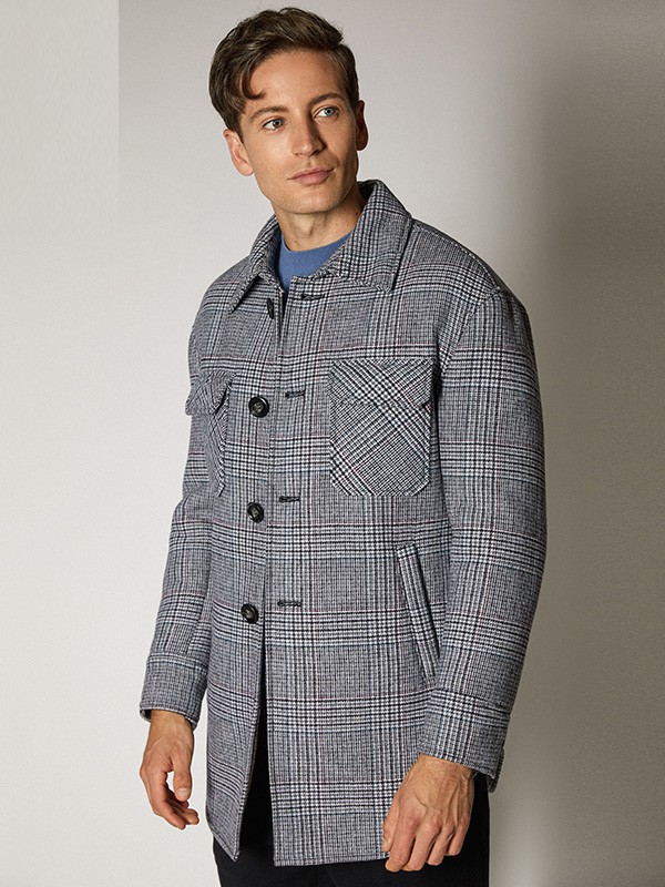 巴鲁特男装2021秋冬季灰色风衣