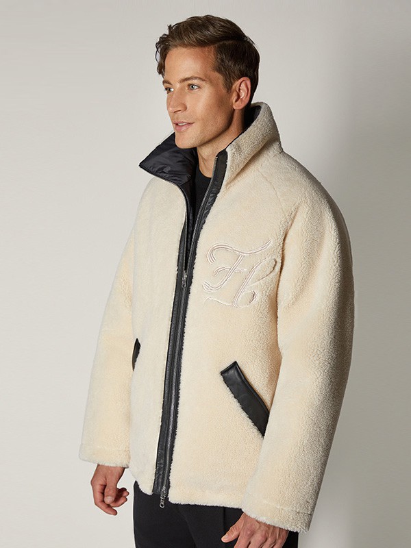 巴鲁特男装2021秋冬季白色大衣