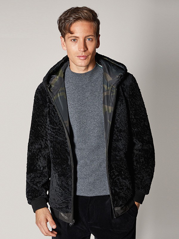 巴鲁特男装2021秋冬季黑色大衣