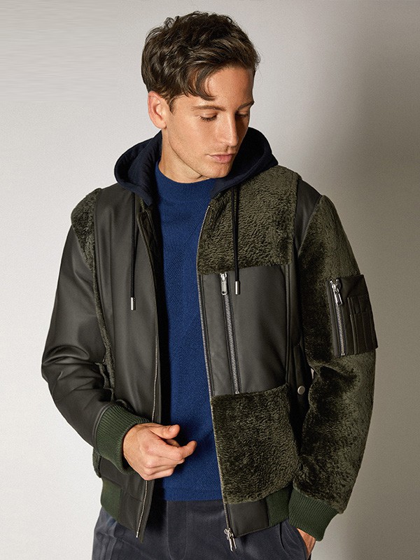 巴鲁特男装2021秋冬季藏蓝色T恤