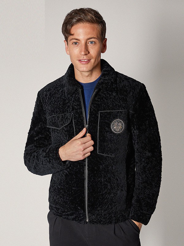 巴鲁特男装2021秋冬季黑色外套