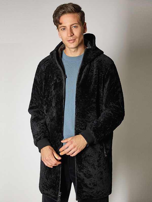 巴鲁特男装2021秋冬季黑色外套