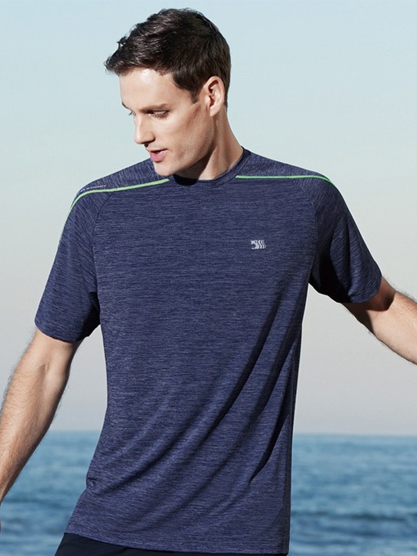 兰狮运动装2022春夏季藏蓝色T恤