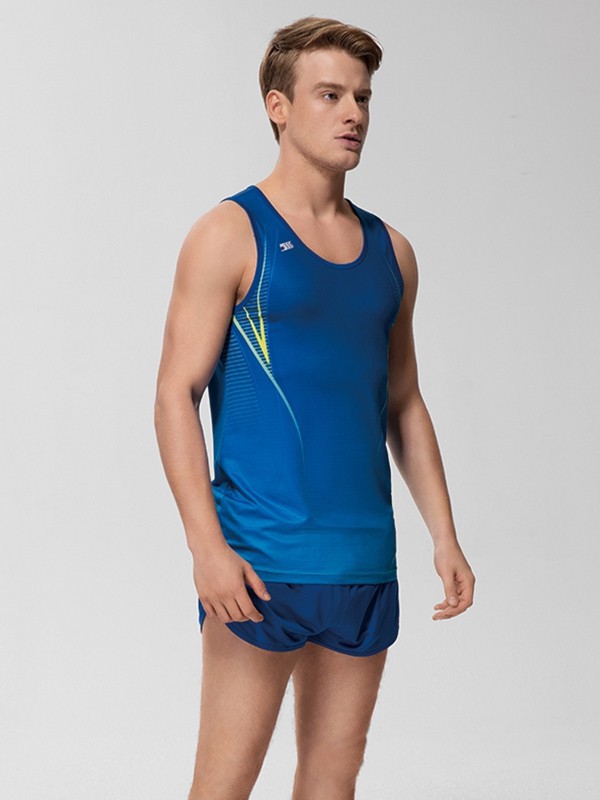 兰狮运动装2022春夏季蓝色背心