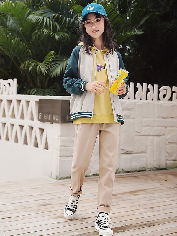 要要童装2022春夏季卡其色长裤