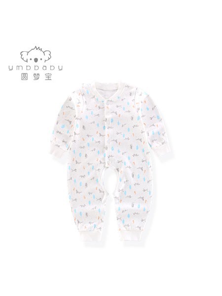 圆梦宝童装2022春夏季白色连体衣