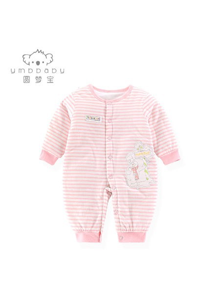 圆梦宝童装2022春夏季粉色连体裤