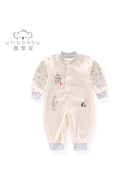 圆梦宝童装2022春夏季白色连体衣