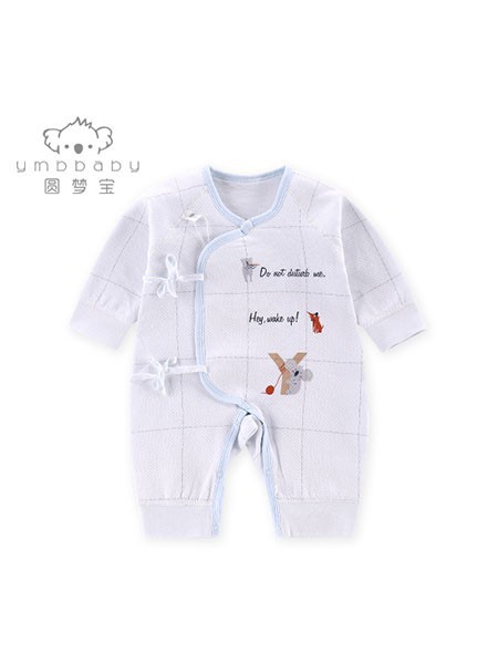 圆梦宝童装2022春夏季白色连体衣