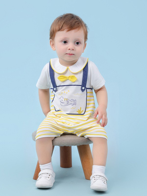 英格贝贝童装2022春夏季白色T恤