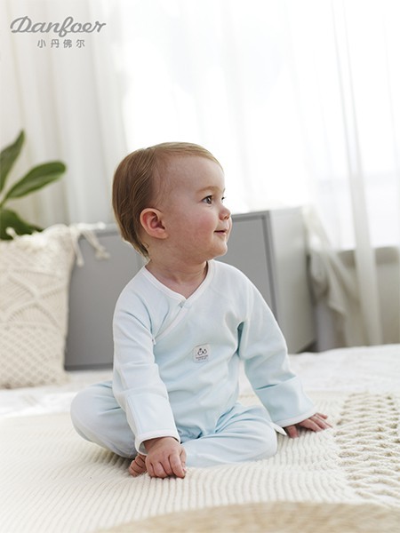 小丹佛尔童装2022春夏季白色连体衣