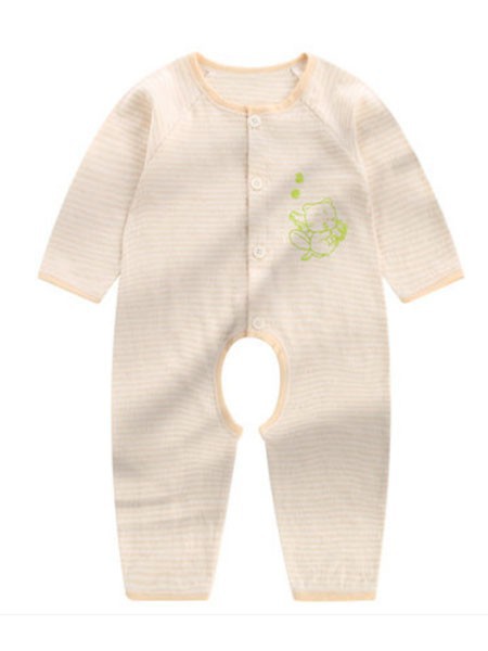 诺贝熊童装2022春夏季米色连体衣