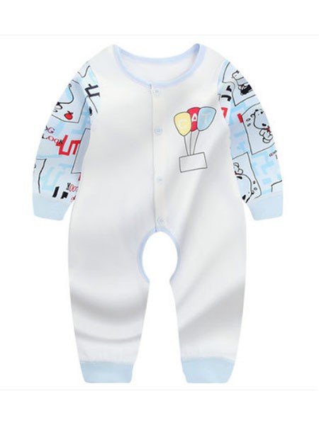 诺贝熊童装2022春夏季蓝色连衣裙