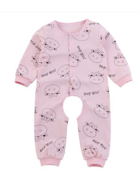 诺贝熊童装2022春夏季粉色连衣裙