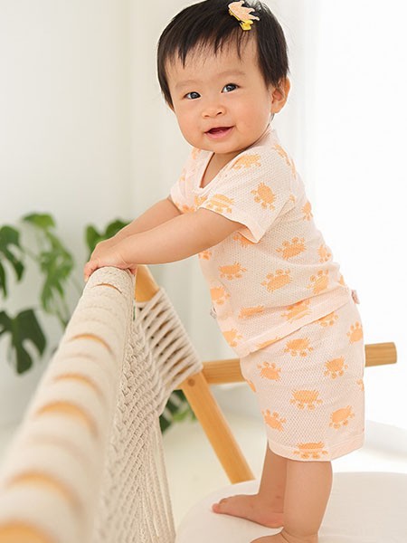 藤之木工房童装2022春夏季米色连体衣