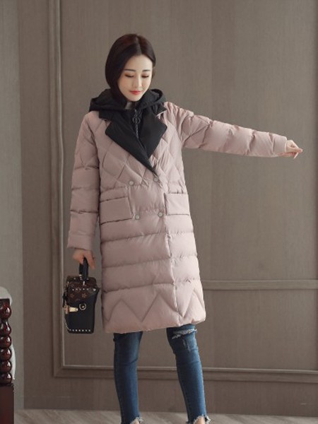 红雨竹2021秋冬季米色棉服