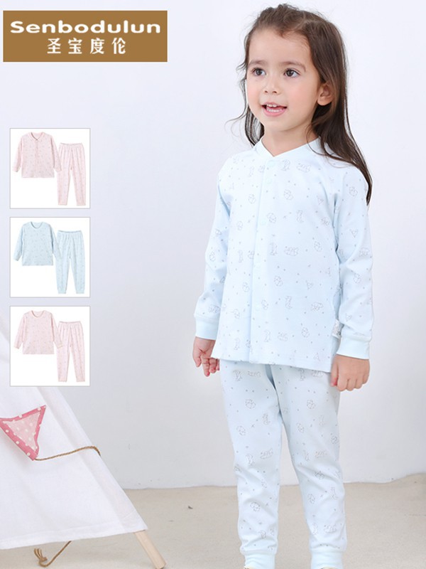 圣宝度伦2022春夏季浅蓝色T恤