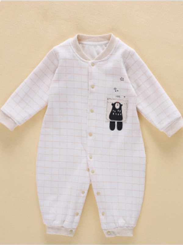 米尼.宾比童装2022春夏季白色连体衣