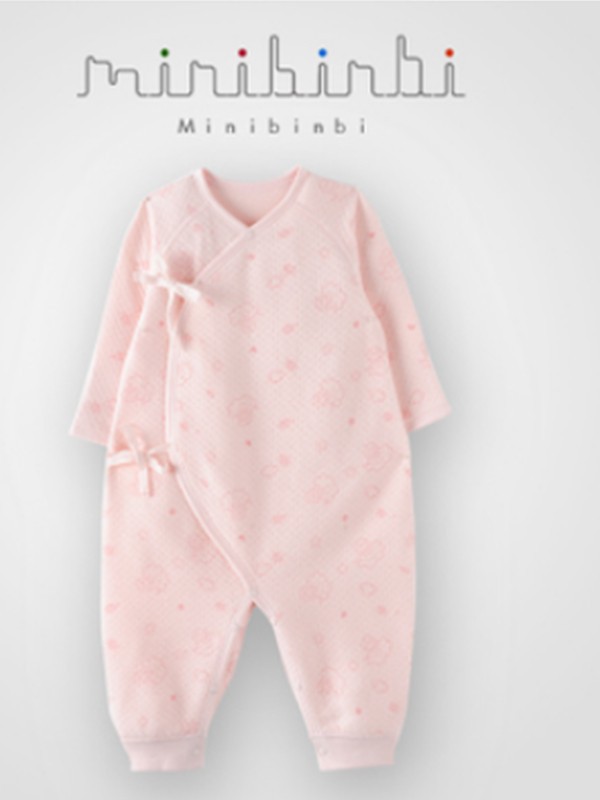 米尼.宾比童装2022春夏季粉色连体衣