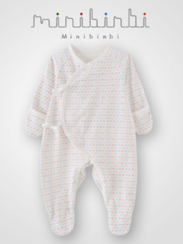 米尼.宾比童装2022春夏季白色连体衣