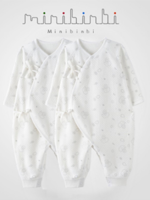 米尼.宾比童装2022春夏季白色连体衣