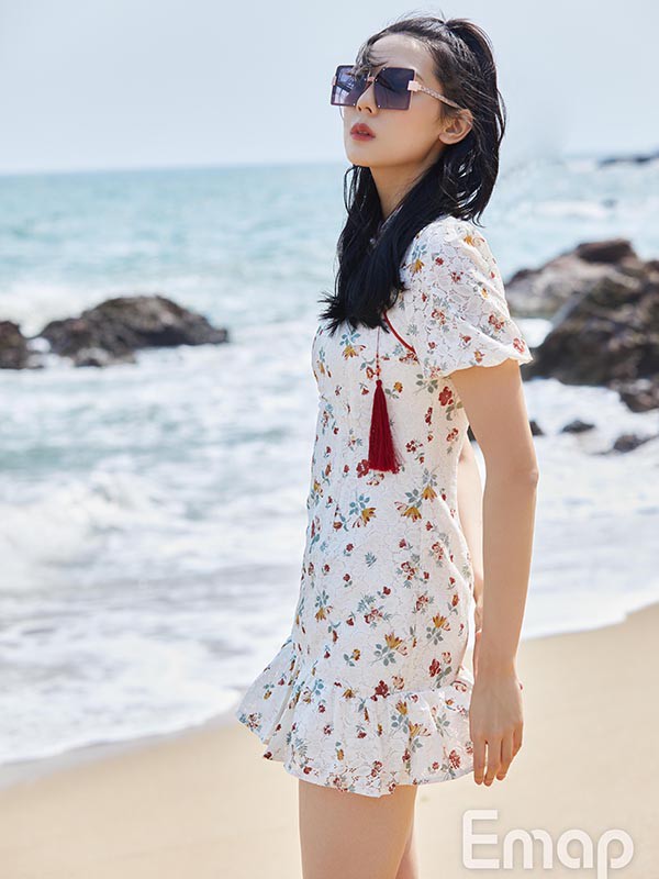 衣盟女装2022春夏季白色连衣裙